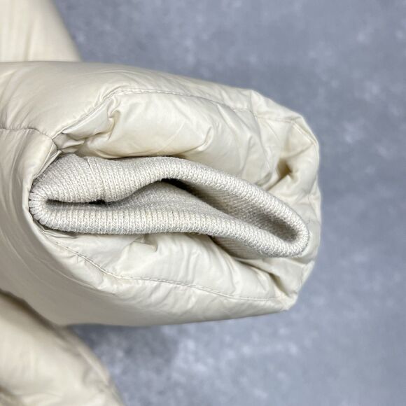 ABERCROMBIE & FITCH Air Cloud Hooded Puffer Parka Jacket Cream Small $240. - Picture 9 of 13